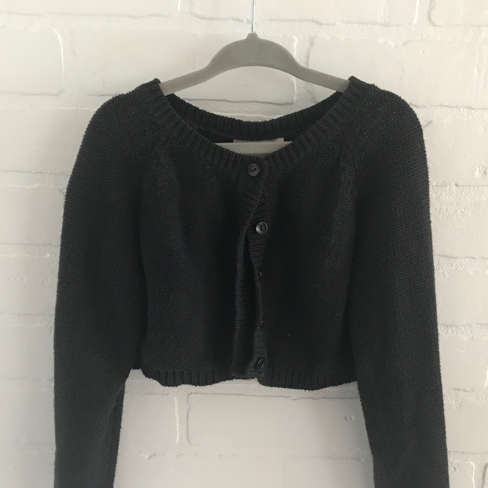Old Navy Girl’s Cardigan Boleto black cropped Girl Size 4T